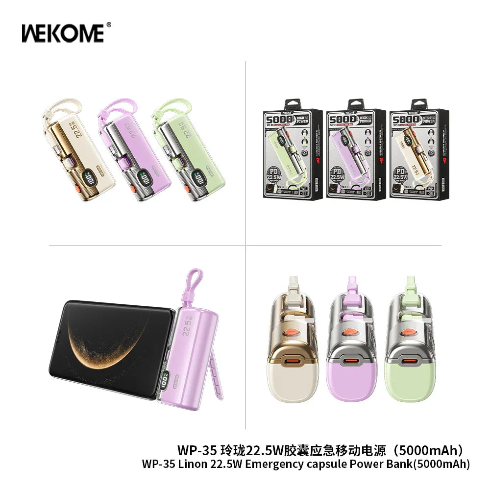 Wekome Super Compact 5000mAh 22.5W Power Bank WP-35