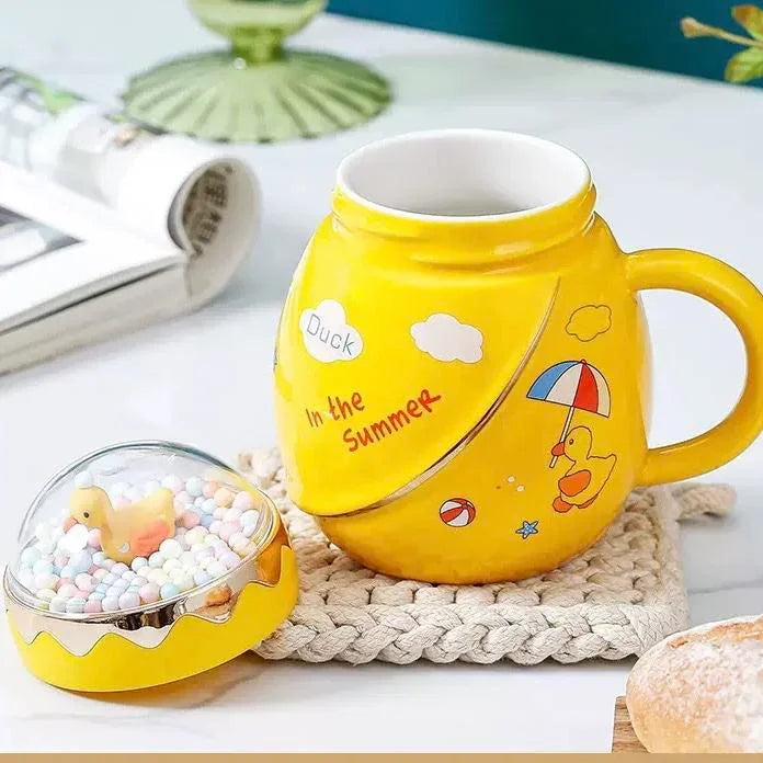 Cartoon Ceramic Cute Yellow Duck Mug