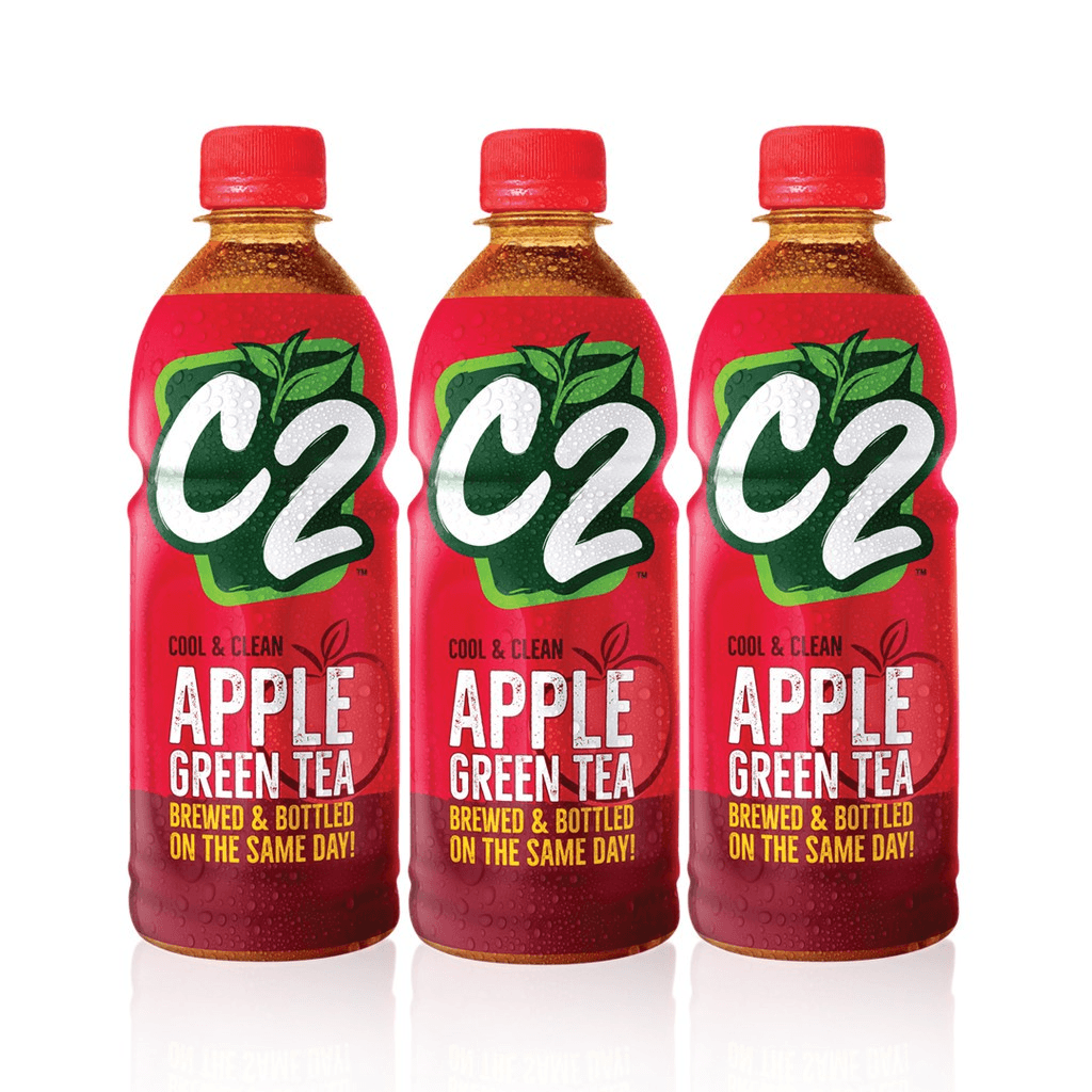 C2 Green Tea Apple Cool & Clean 335ml (Red) 2+1 Offer