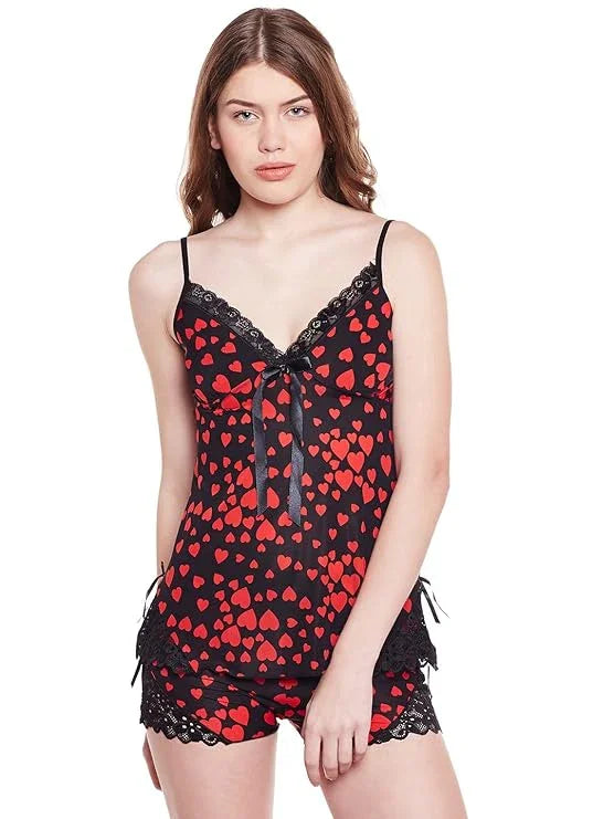 Korean Style Comfortable Cool Ice Silk Strap Night dress - 589C