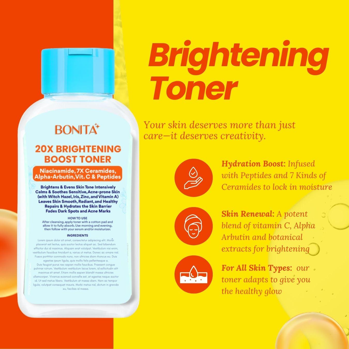 Bonita 20X Brightening Boost Toner - 125ml
