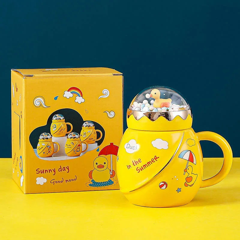 Cartoon Ceramic Cute Yellow Duck Mug