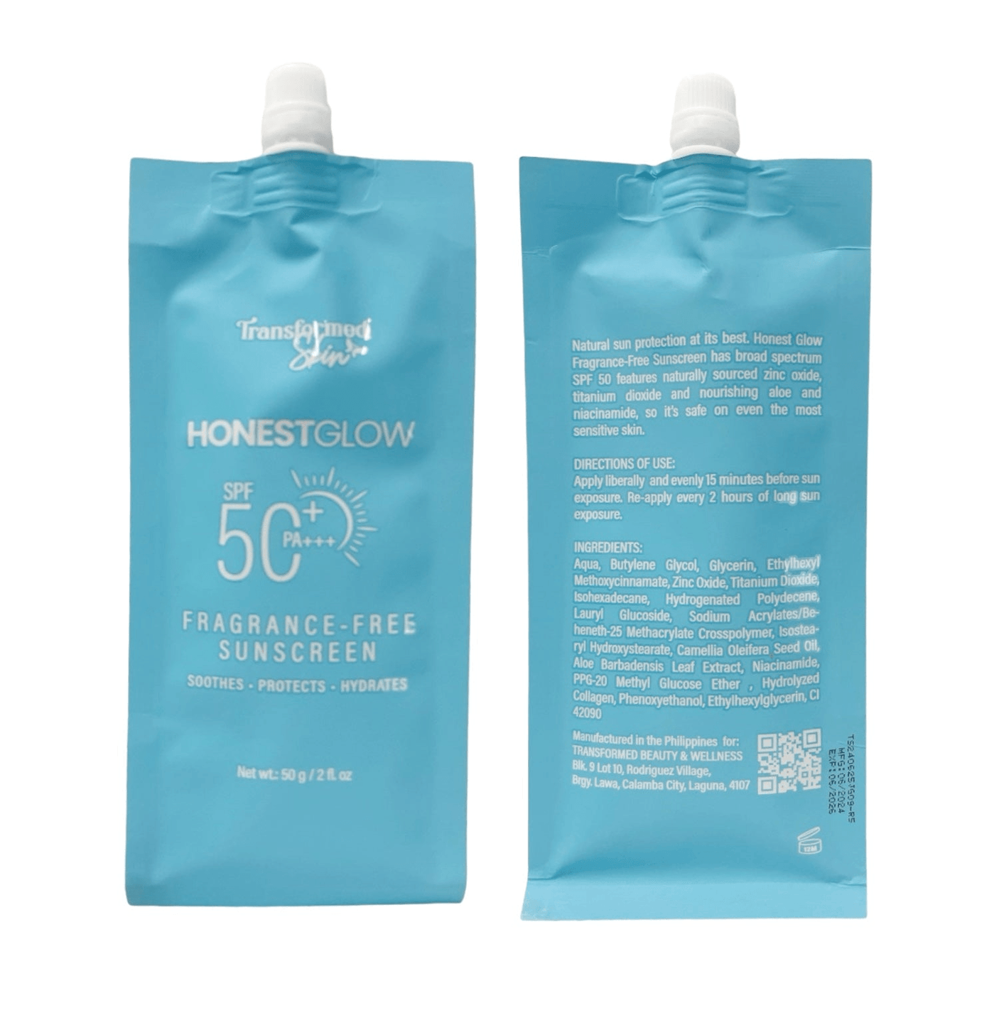 Honest Glow SPF50+ PA+++ Fragrance Free Sunscreen  - 50g