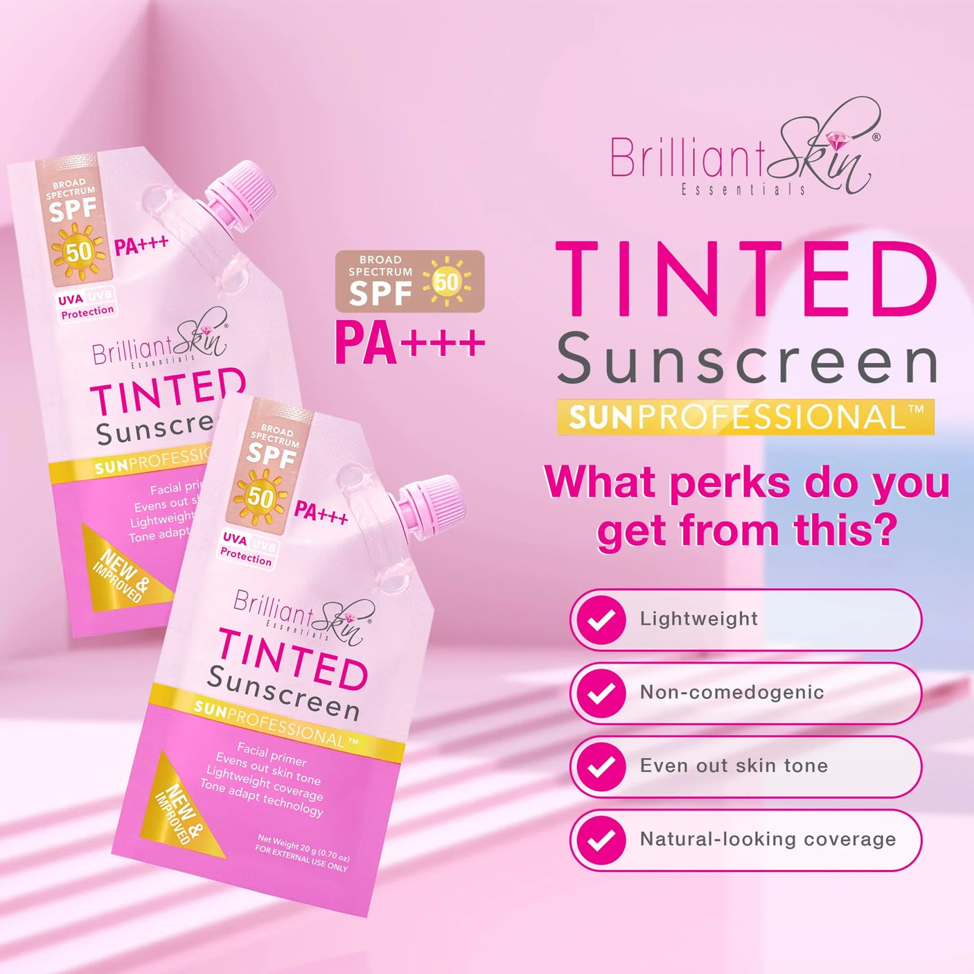 Brilliant Skin Tinted Sunscreen SPF50 PA++++ - 20g