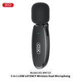 ميكروفون لاسلكي مزدوج منخفض الكمون 2 في 1 من XO-MKF10