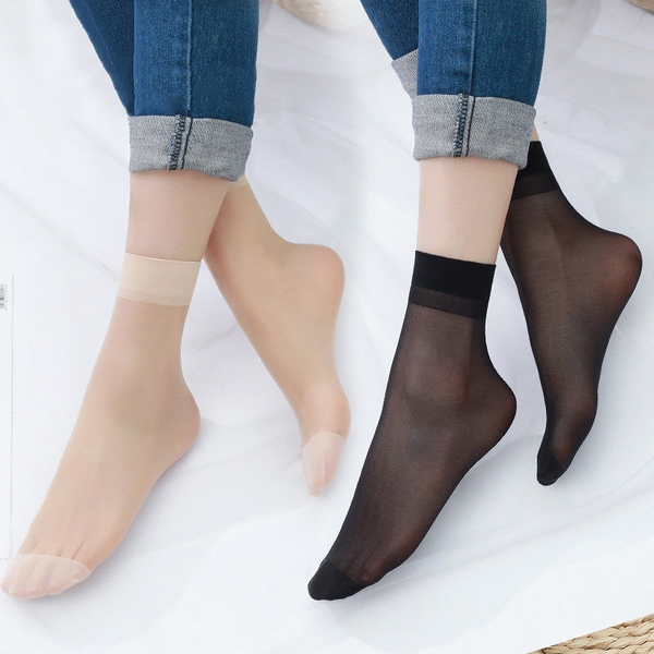 Women Invisible Thin Wear-Resistant Ankle Socks - 10 Pairs