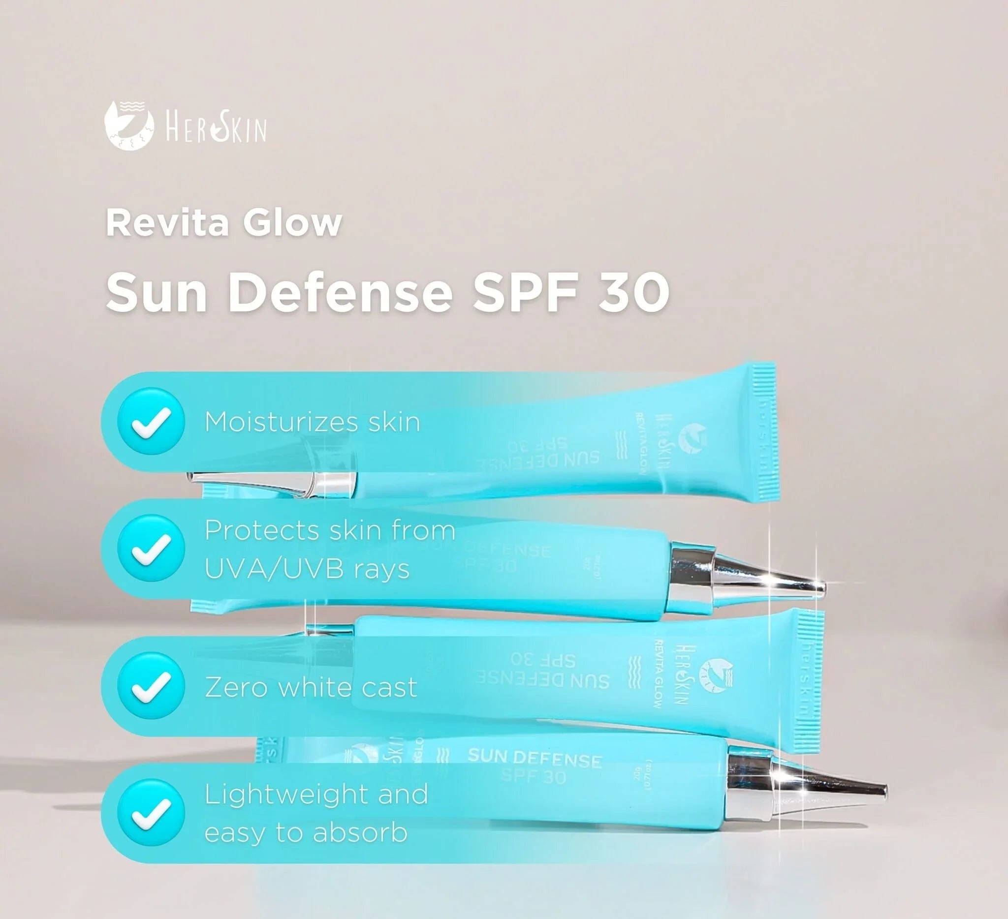 Herskin Revita Glow Sun Defence SPF 30 - 20g