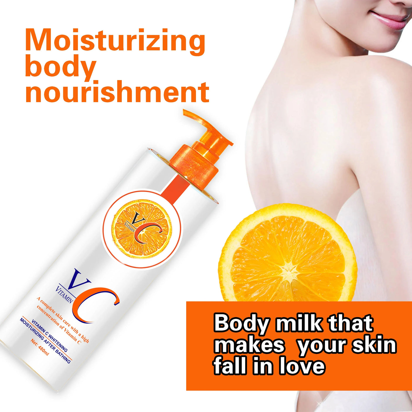 Century Beauty Vitamin C Whitening Moisturizing After Bathing Lotion - 480ml
