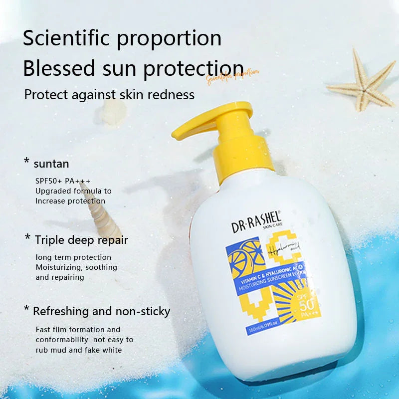 Dr.Rashel Vitamin C & Hyaluronic Acid Sunscreen Lotion SPF 50+ - 180ml