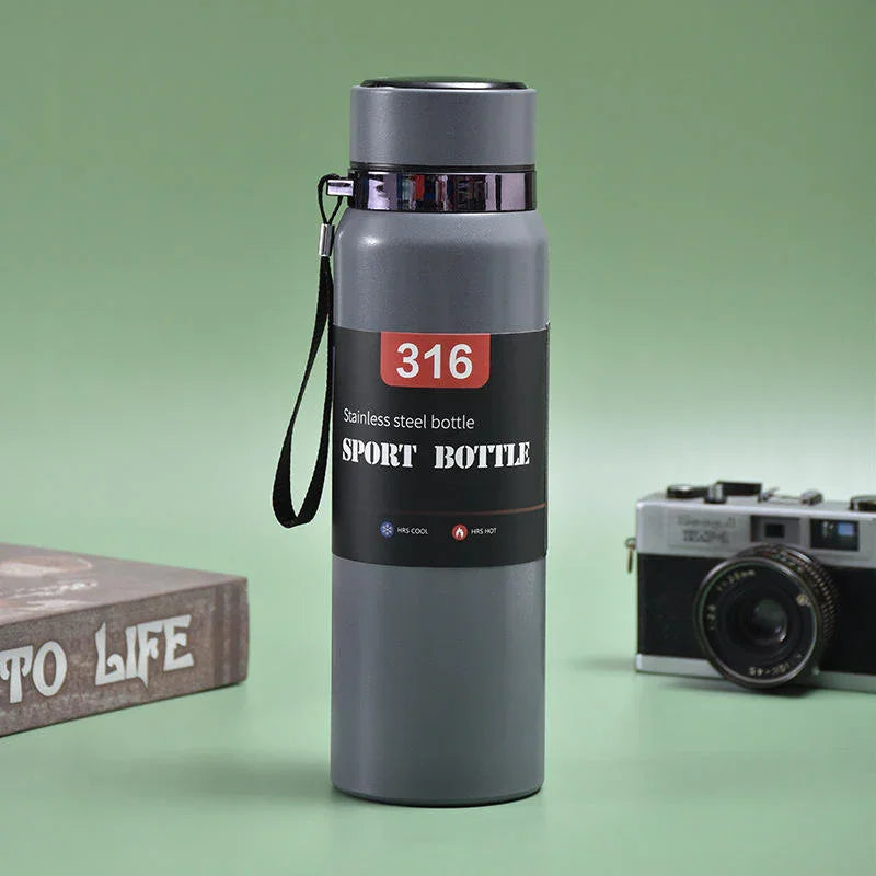 Stainless Steel Vacuum Insulated Sport Bottle With LED Display - 800ml