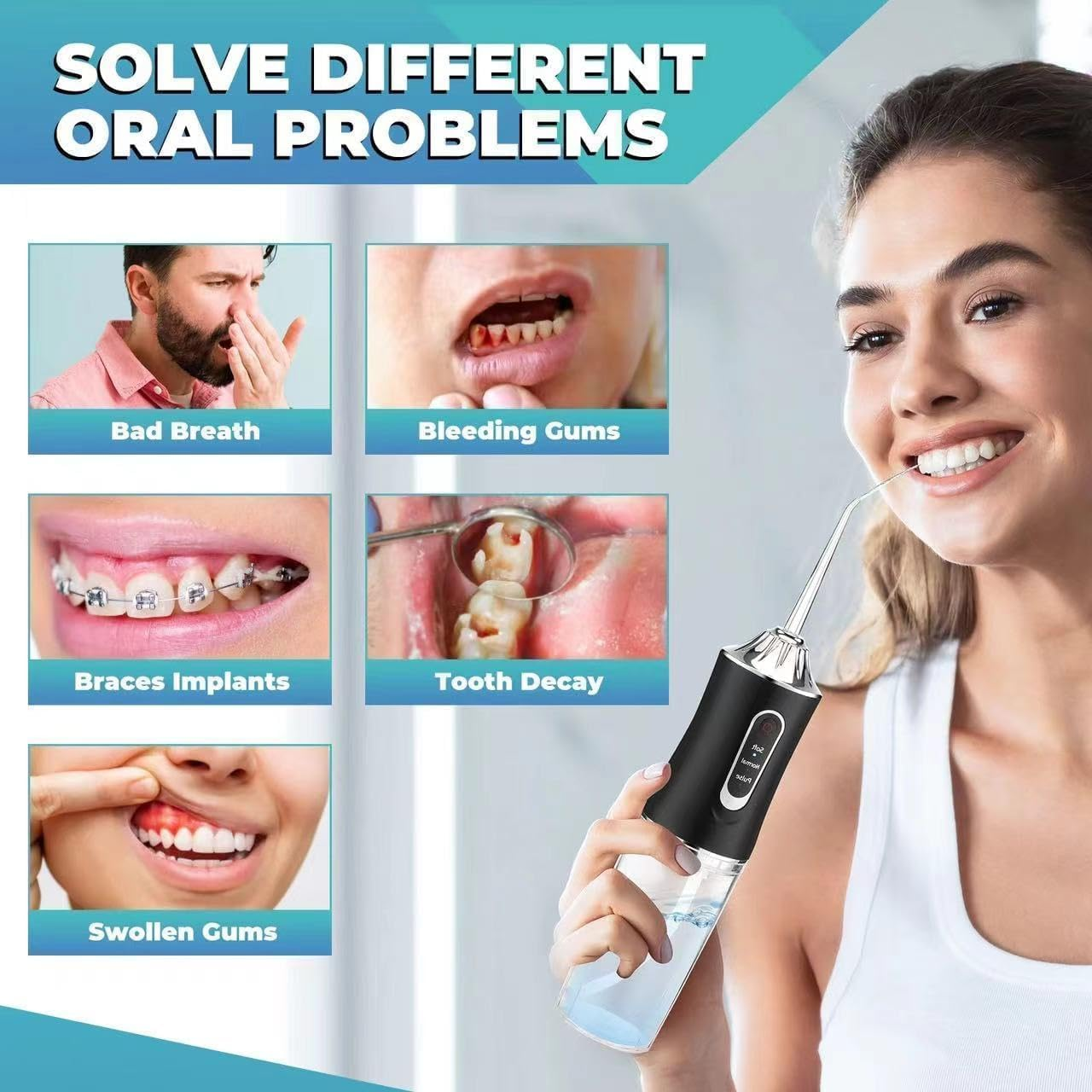 Portable Oral Irrigator Water Flosser H-901