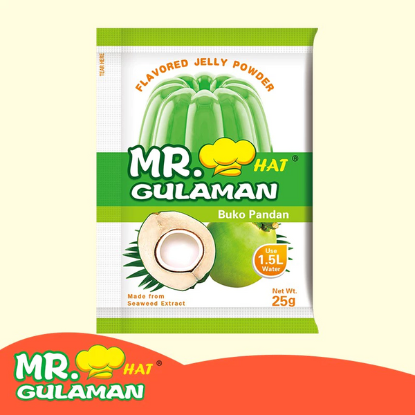 Mr. Hat Gulaman Buko Pandan Jelly Powder - 25g