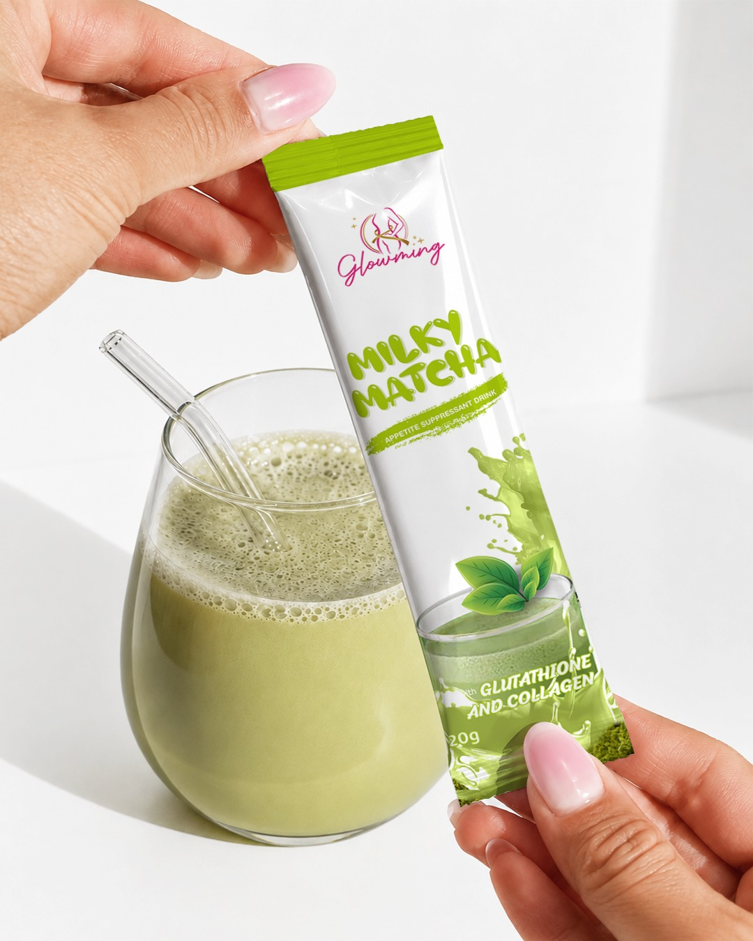 Glowming Milky Matcha Appetite Suppressant Drink - 10 Sachets × 20g