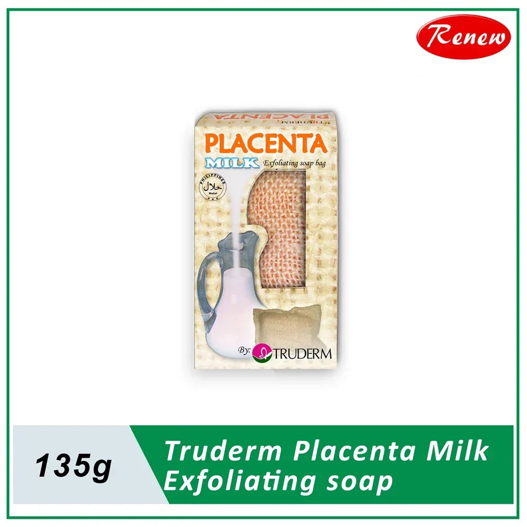 Truderm Placenta Milk Exfoliating Soap Bag - 135g
