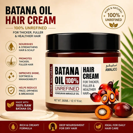Amalico Batana Oil 100% Unrefined Hair Cream - 360ml