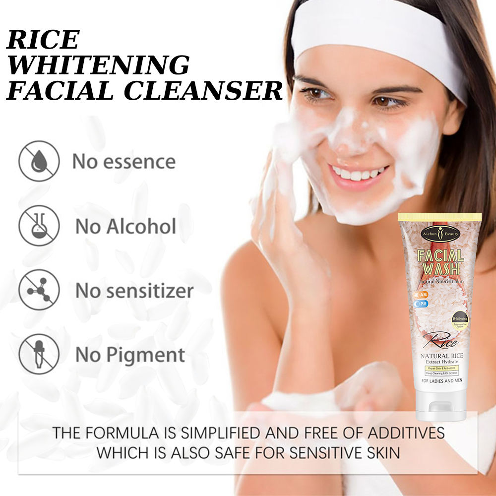Aichun Beauty Natural Rice Extract Hydrate Facial Wash - 100ml