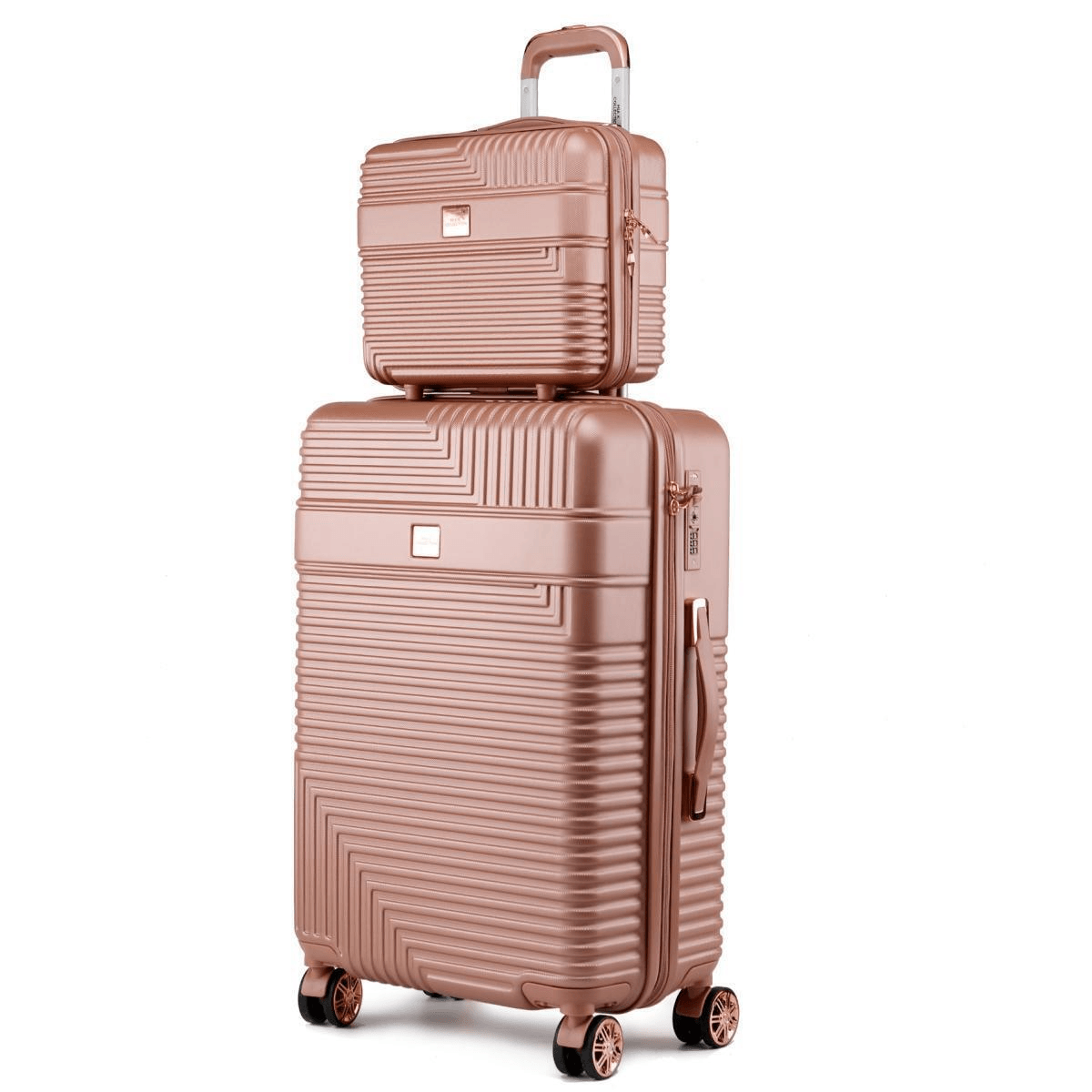 Luggage Bag 14 Inch Cabin Size Luggage Trolly - Rose Gold
