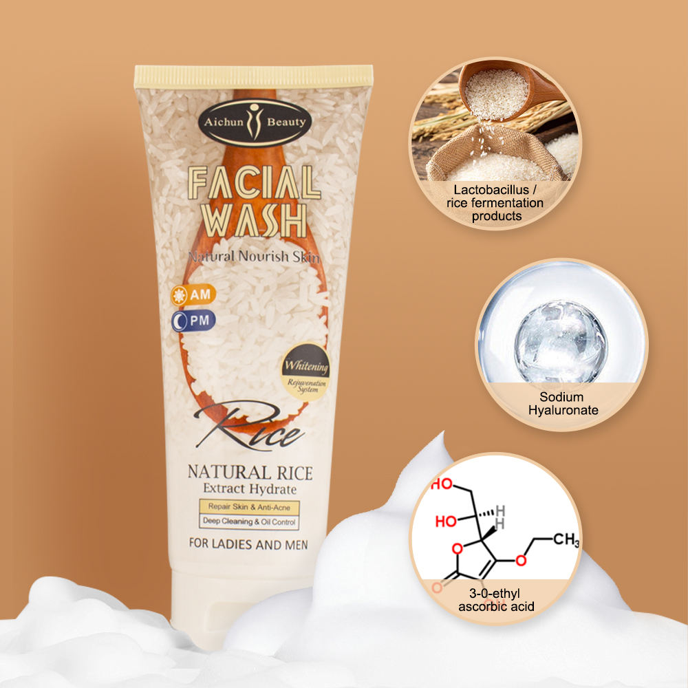 Aichun Beauty Natural Rice Extract Hydrate Facial Wash - 100ml