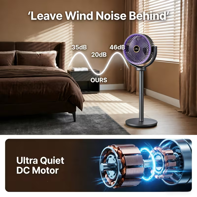 Height Adjustable Air Circulation Vertical Fan JKJ-108