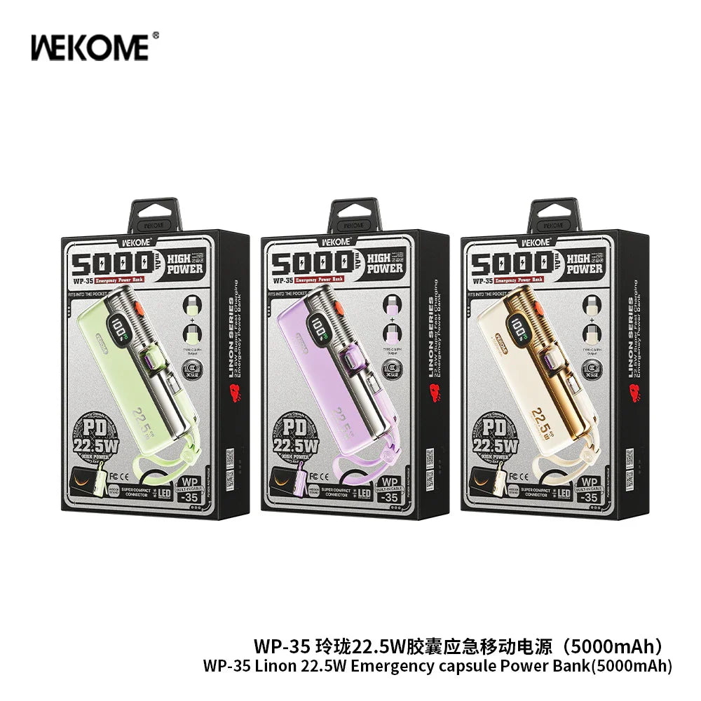 Wekome Super Compact 5000mAh 22.5W Power Bank WP-35