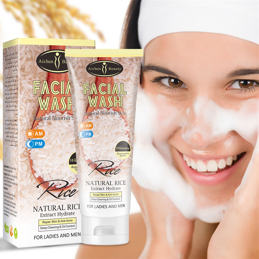 Aichun Beauty Natural Rice Extract Hydrate Facial Wash - 100ml