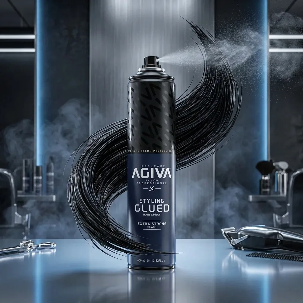 Agiva Extra Strong Styling Glued Hair Spray Black - 400ml