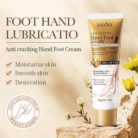 Sadoer Anti-Cracking Hand & Foot Cream With Shea Butter - 60g
