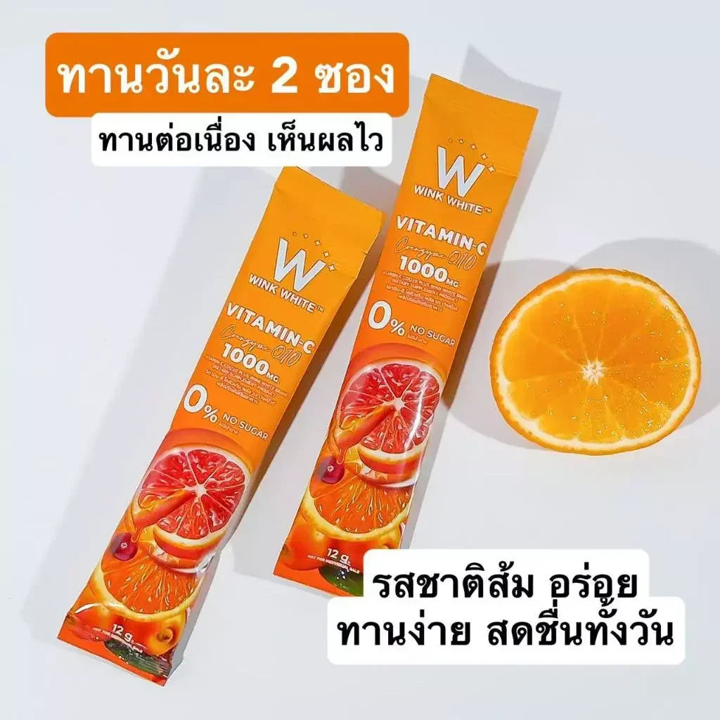 Wink White Vitamin C Coenzyme Q10 - 12g × 15 Sachets (180g)
