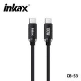 كابل بيانات الشحن السريع CB-53 من نوع C إلى C 100 واط من إنكاكس