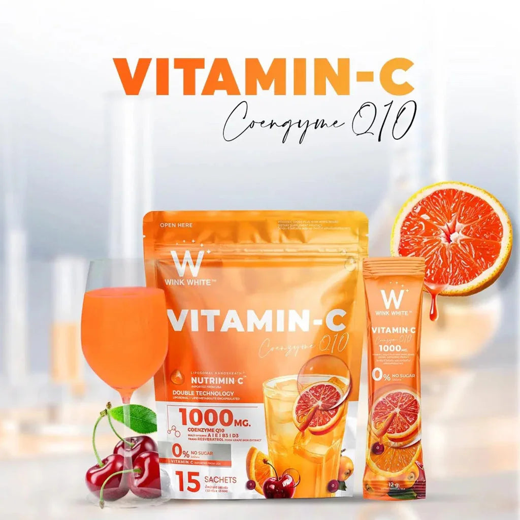 Wink White Vitamin C Coenzyme Q10 - 12g × 15 Sachets (180g)