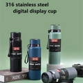 Stainless Steel Vacuum Insulated Sport Bottle With LED Display - 800ml