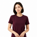 Women's Round Neck Plain T-Shirt 1030#