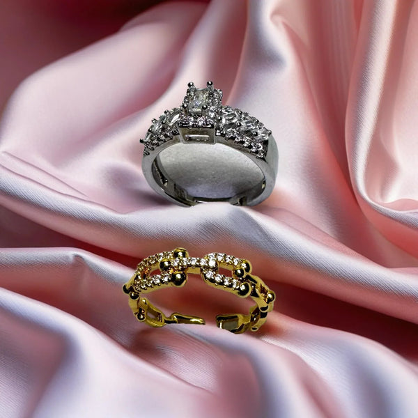 Women's Adjustable Ring 2 Pcs Set Combo - #2