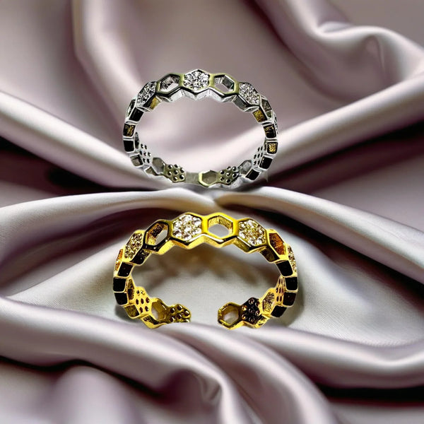 Women's Adjustable Ring 2 Pcs Set Combo - #3