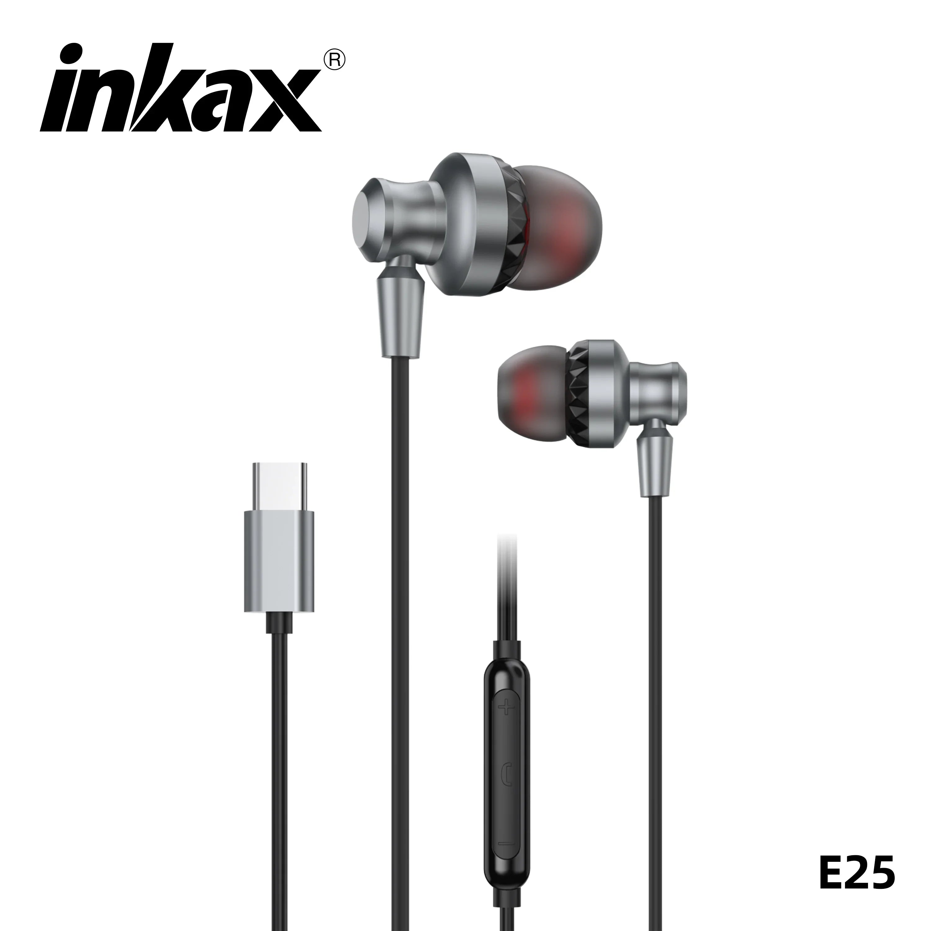 inkax Powerful Bass Type-C Port Headphone - E25