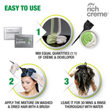 Godrej Rich Creme Hair Color Black Brown 3.00 - 20g + 20ml