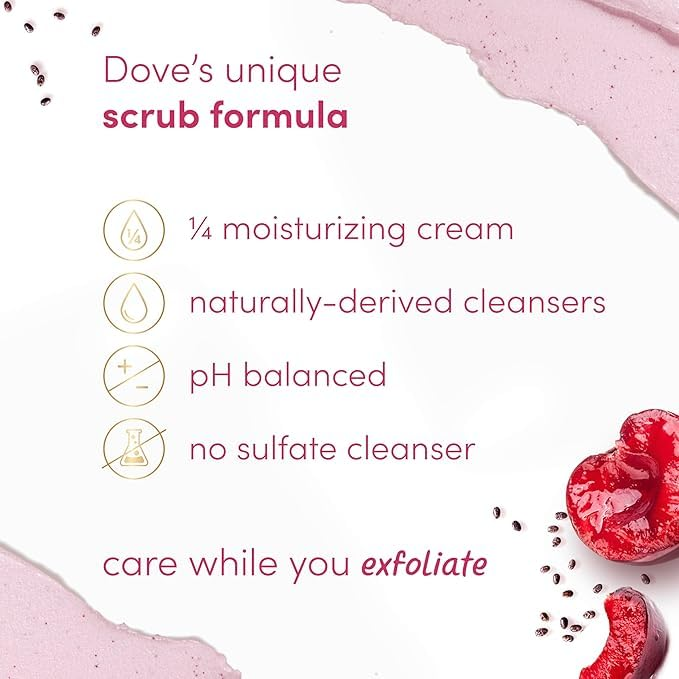 Dove Crushed Cherries & Chia Milk Body Scrub - 425g