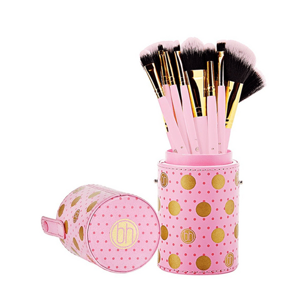 BH Cosmetics Polka Dots Makeup Brushes Set - 11 Brushes