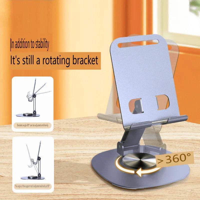حامل سطح مكتب معدني دوار 360 للهاتف والكمبيوتر اللوحي من Soloffer HL-22