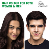 Godrej Rich Creme Hair Color Dark Brown 4.06 - 20g + 20ml