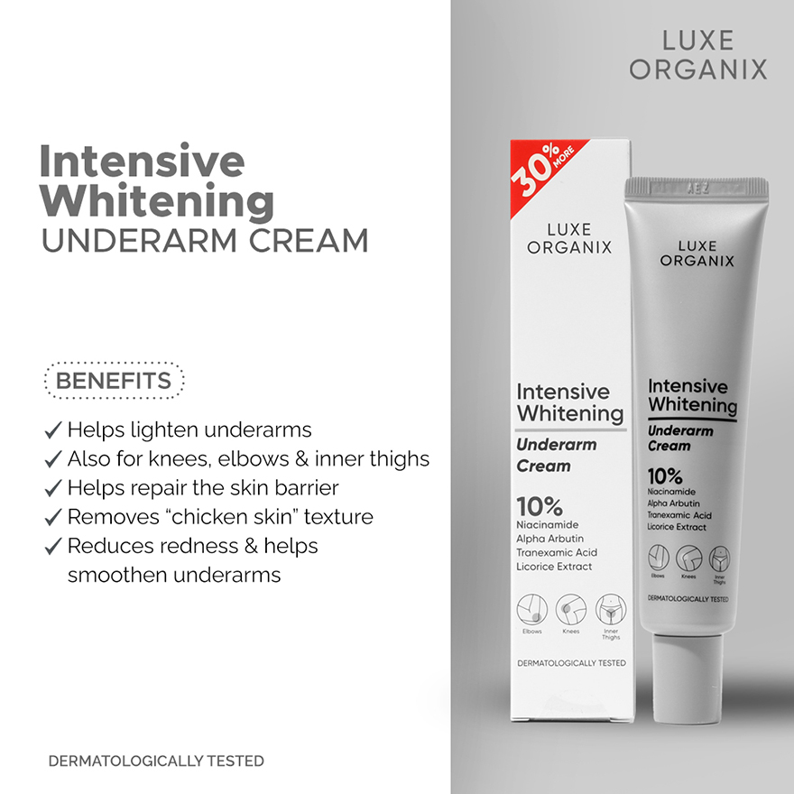 Luxe Organix Intensive Brightening Underarm Cream - 40g