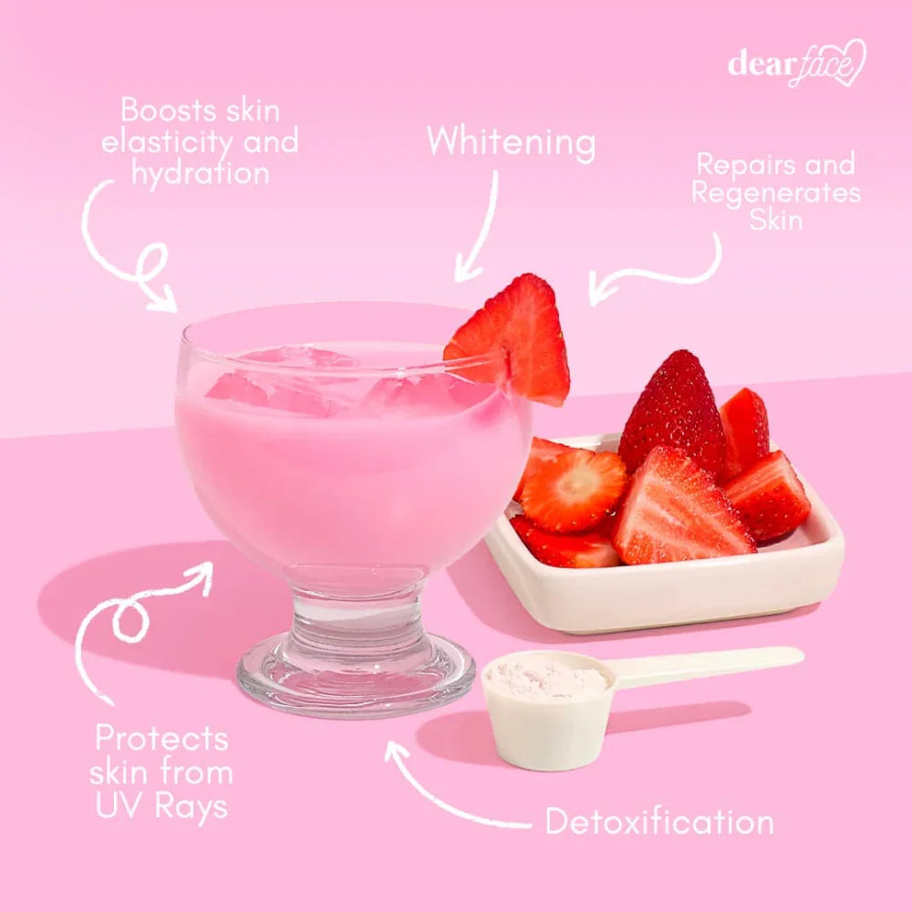 Dear Face Beauty Milk Premium Japanese Strawberry Drink - 180g