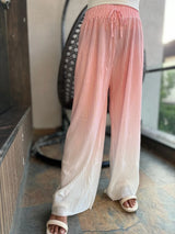 Women Casual Double Color Wide Leg Pants Z-120
