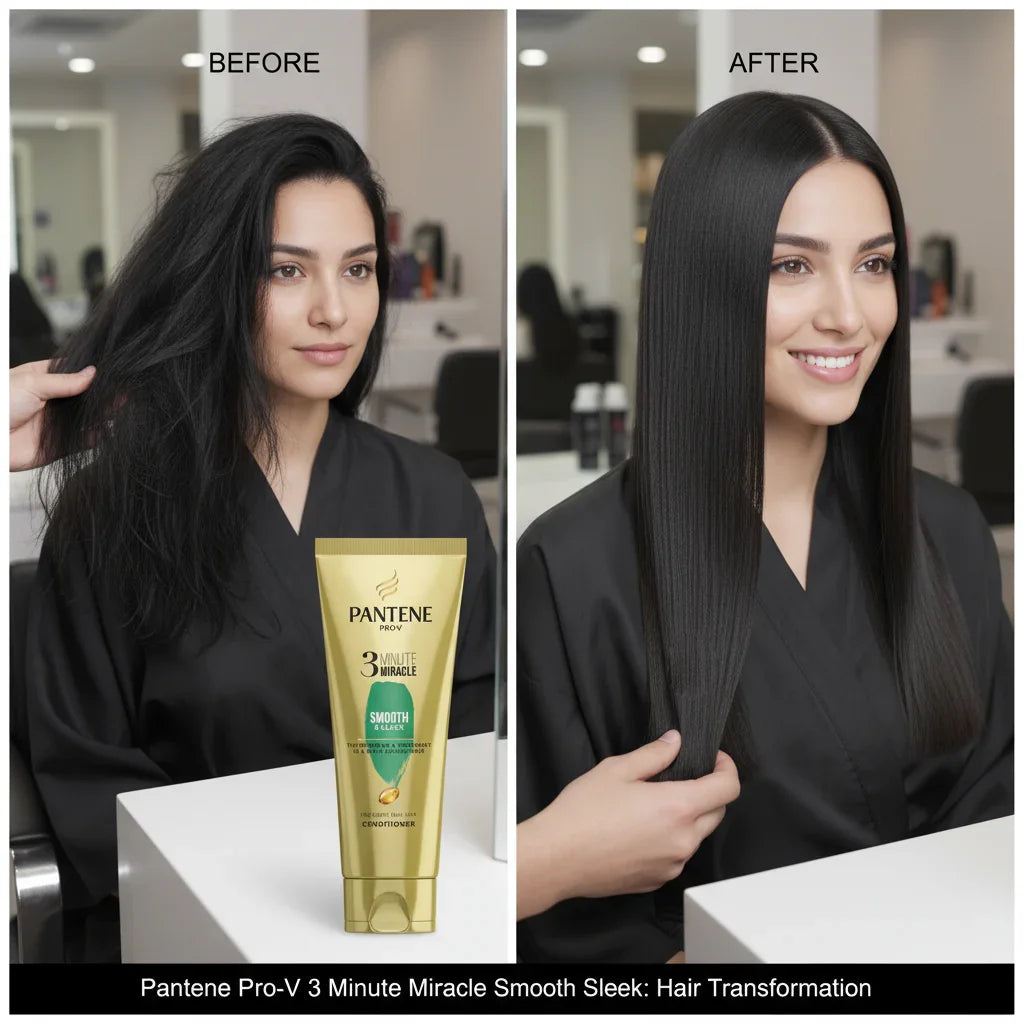 Pantene Pro-V 3 Minute Miracle Smooth & Sleek Conditioner - 200ml