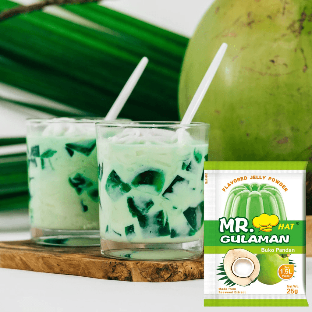 Mr. Hat Gulaman Buko Pandan Jelly Powder - 25g