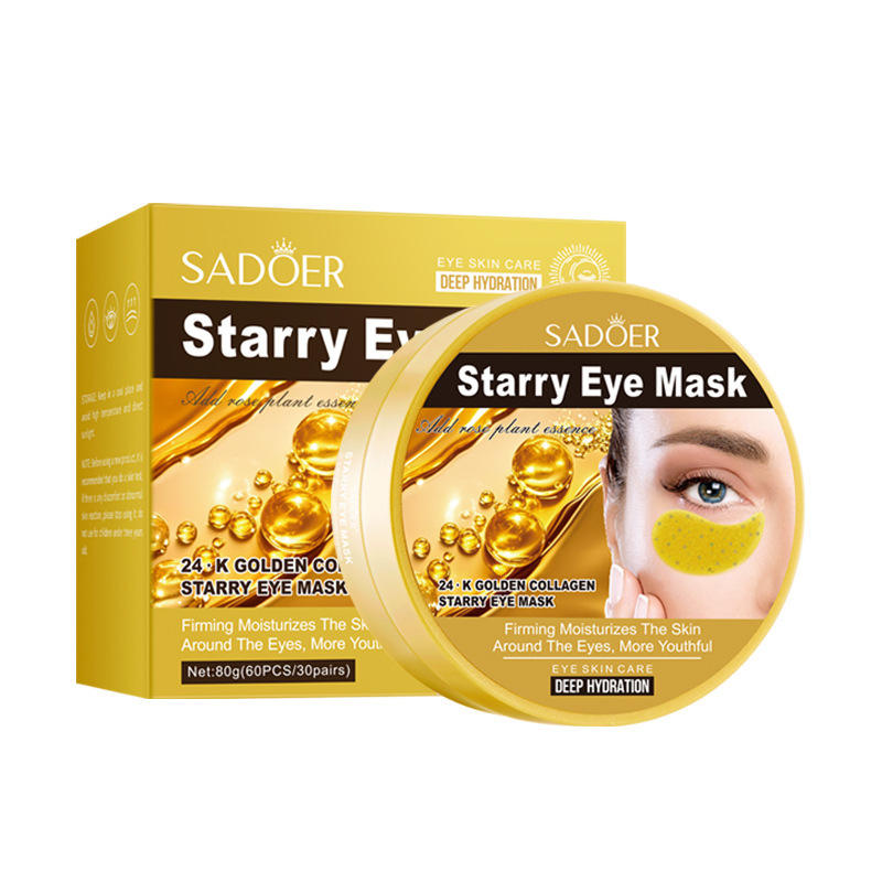 Sadoer 24K Golden Collagen Starry Eye Mask - 80g (60Pcs)