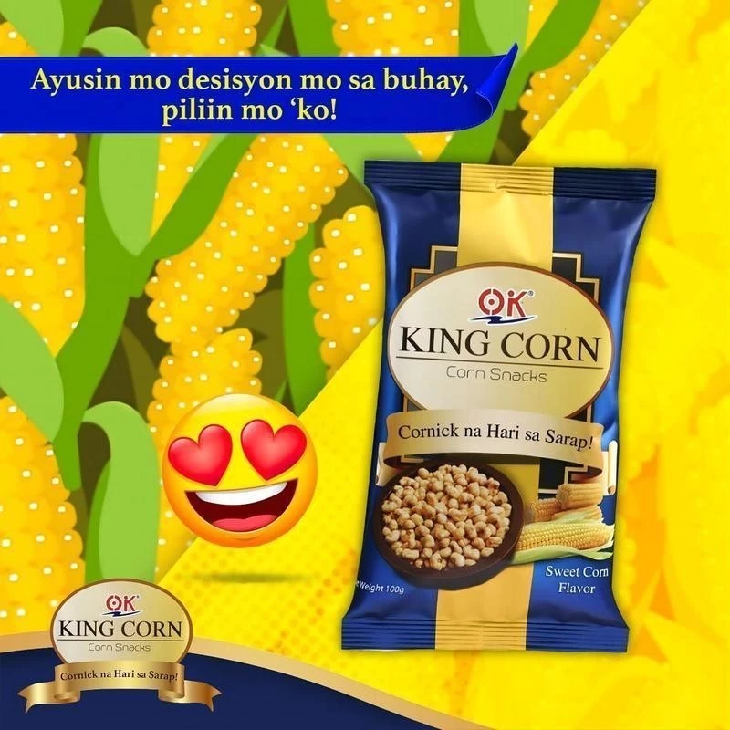 OK King Corn Sweet Corn Flavour Snacks - 100g