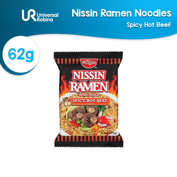 Nissin Ramen Instant Noodles Spicy Hot Beef Flavor - 62g