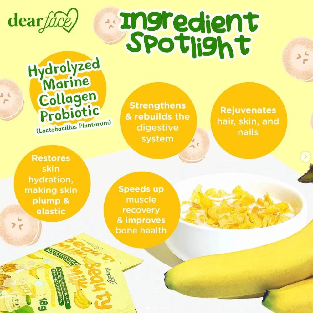 Dear Face Beauty Milk Premium Japanese Banana Drink - 180g