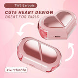 Love Heart Design Wireless Earbuds - 01